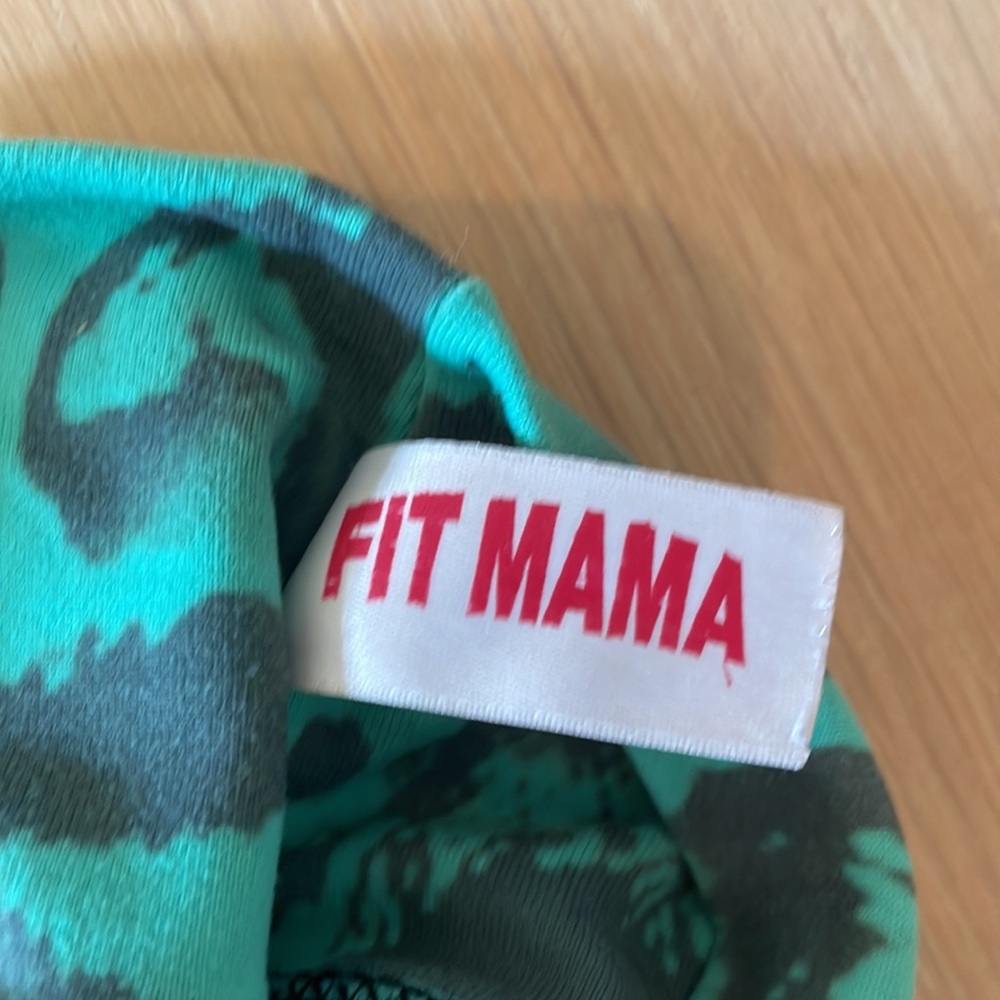 Green Python Print Workout Leggings, Low Rise - image 3